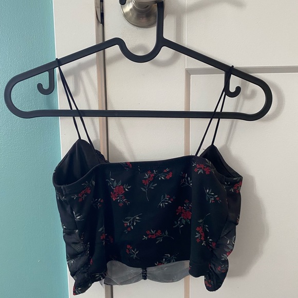 Garage mesh spaghetti strap tank top floral - Picture 2 of 5